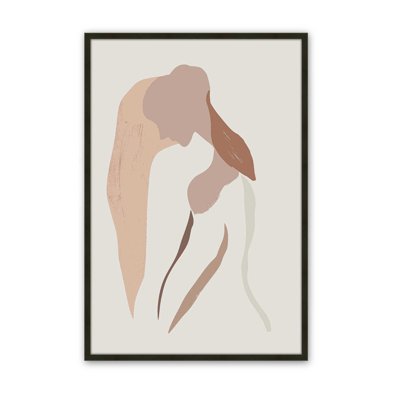 Impression de pensées silencieuses, Reproduction encadrée sans passe-partout, Noir satiné, H 11 po x l 9 po