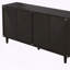 Commode 6 tiroirs en rotin avec finition noire et glissières de tiroir lisses