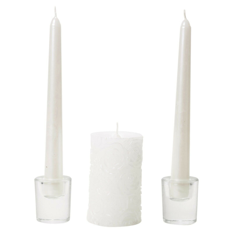 20 Piece Glass Tabletop Dish Set with Candle Included