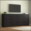 Commode 8 tiroirs pour chambre à coucher, commode de chambre moderne en bois, commode 8 tiroirs, commode haute pour placard, organisateur de commode pour le salon, placard, couloir noir-235625272