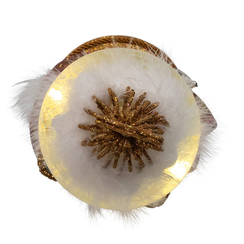 Casse-noisettes musicales dorées et argentées avec globe d'eau Kurt Adler 22 pouces Hollywood