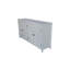 Armoire d'appoint polyvalente avec quatre portes, idéale pour la décoration et l'organisation de la maison, conception rustique pour plusieurs pièces