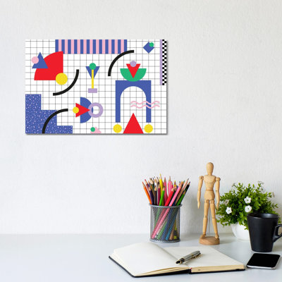 Memphis Pattern 88 - 80s/90s Retro - Wall Art Print - Wrapped Canvas