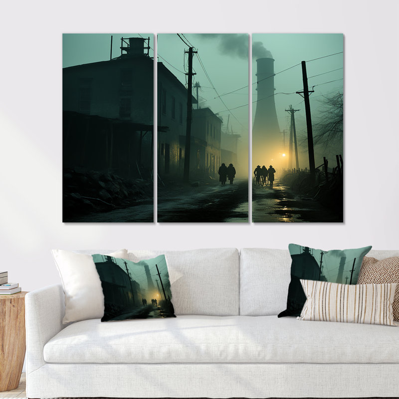 Ensemble d'art mural sur toile Rainy, H 28 po x l 36 po x P 1 po