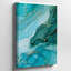 Toile, composition abstraite envoûtante avec formes tourbillonnantes fluides dans les tons, art mural turquoise turquoise et or doux-2061310699