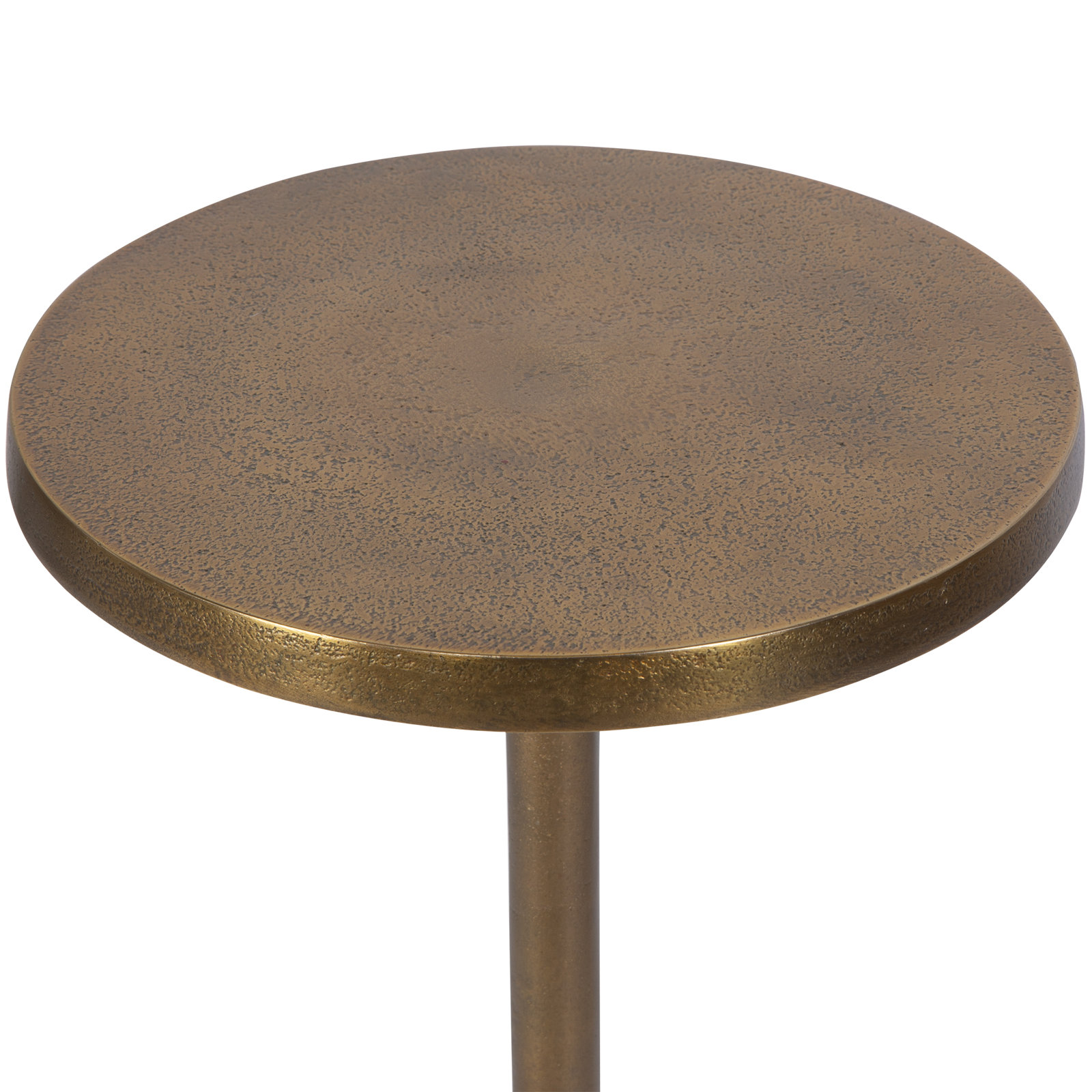 Element 10" End Table, Brass Gold