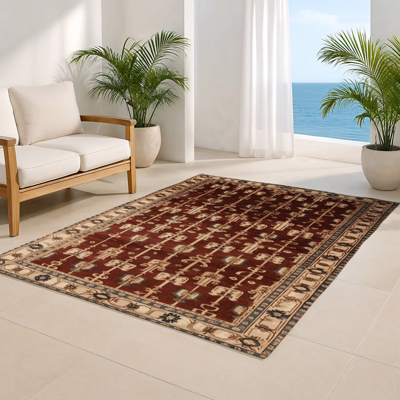 Tapis d'intérieur et d'extérieur brun français, Rectangulaire 2 pi x 3 pi