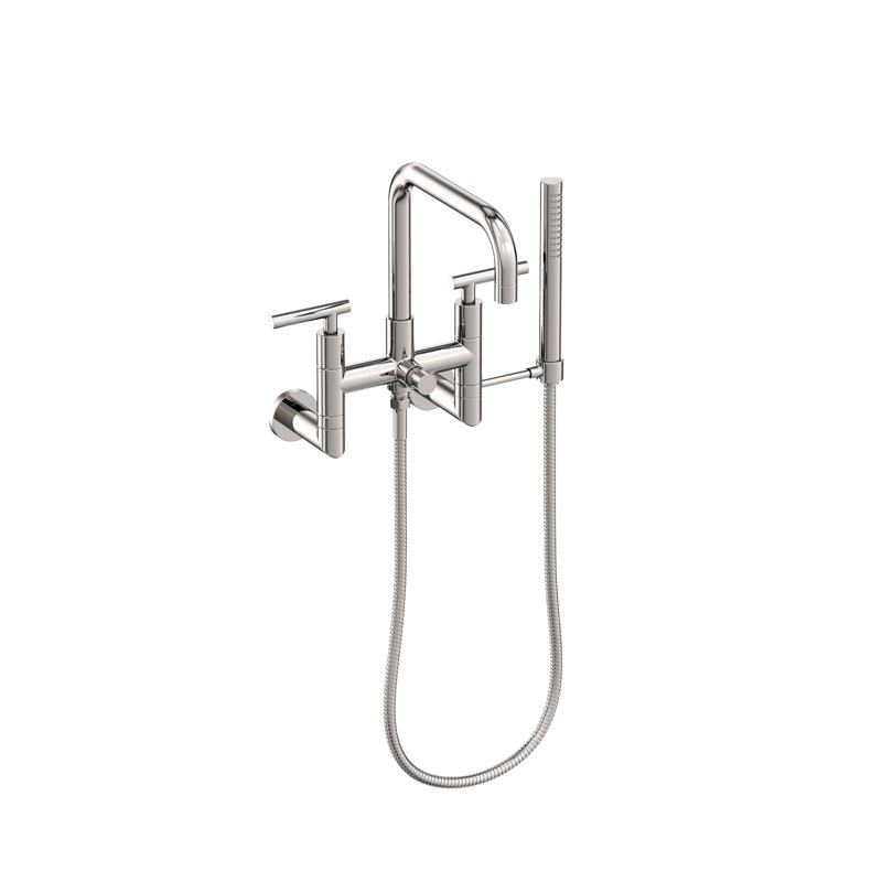 Exposed Tub & Hand Shower Set - Wall Mount, Polished Nickel