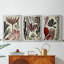 Coral & Seaweed Montage I - Toile tendue avec châssis encadré - 3 pièces-650178649-650178648