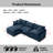 105 Inch Upholstered Sofa, 3-Seater Couch With Ottoman-For Modern Home-1257390212