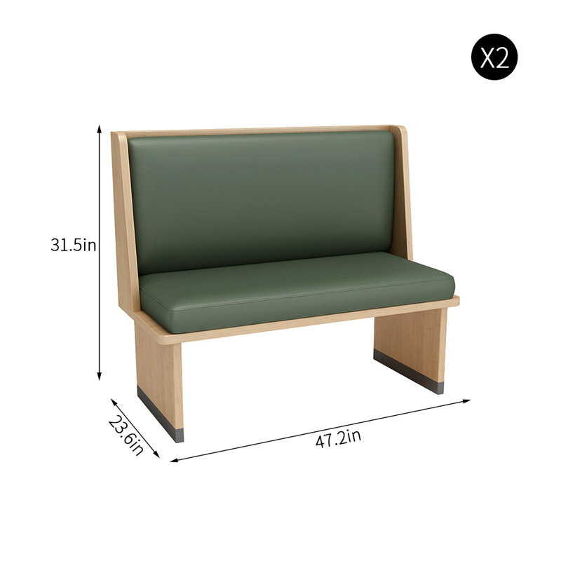 Banc rembourré en similicuir Light Luxury