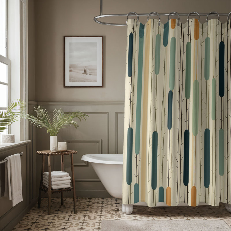 Rideau de douche Rustic Swirls - Premium, H 74 po x l 71 po