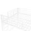 Lit mezzanine en métal blanc de taille grand avec garde-corps, échelles doubles et assemblage rapide et facile pour une chambre à coucher stable et sécuritaire