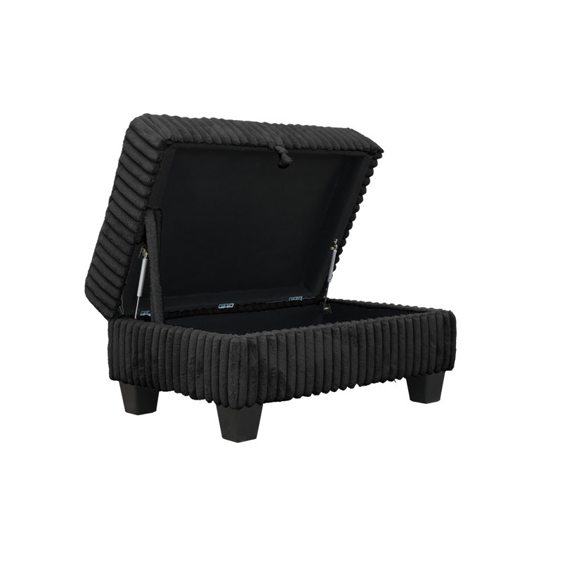 Vega Storage Ottoman, Black