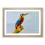 Geometric Kingfisher Bird in Abstract - Picture Frame Graphic Art Print-55727078-55727079