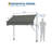 Manual Retractable Awning, 118''x118'' Patio Awning Outdoor Sunshade Shelter, Angle & Height Adjustable Sunsetter Retractable Awning UV Protection for Any Window or Door, 10*4FT-Gray-126131344