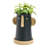Stoneware Face Planter with Saucer