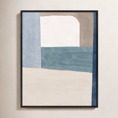 The Balance Of Taupe And Indigo 1 - Picture Frame Print
