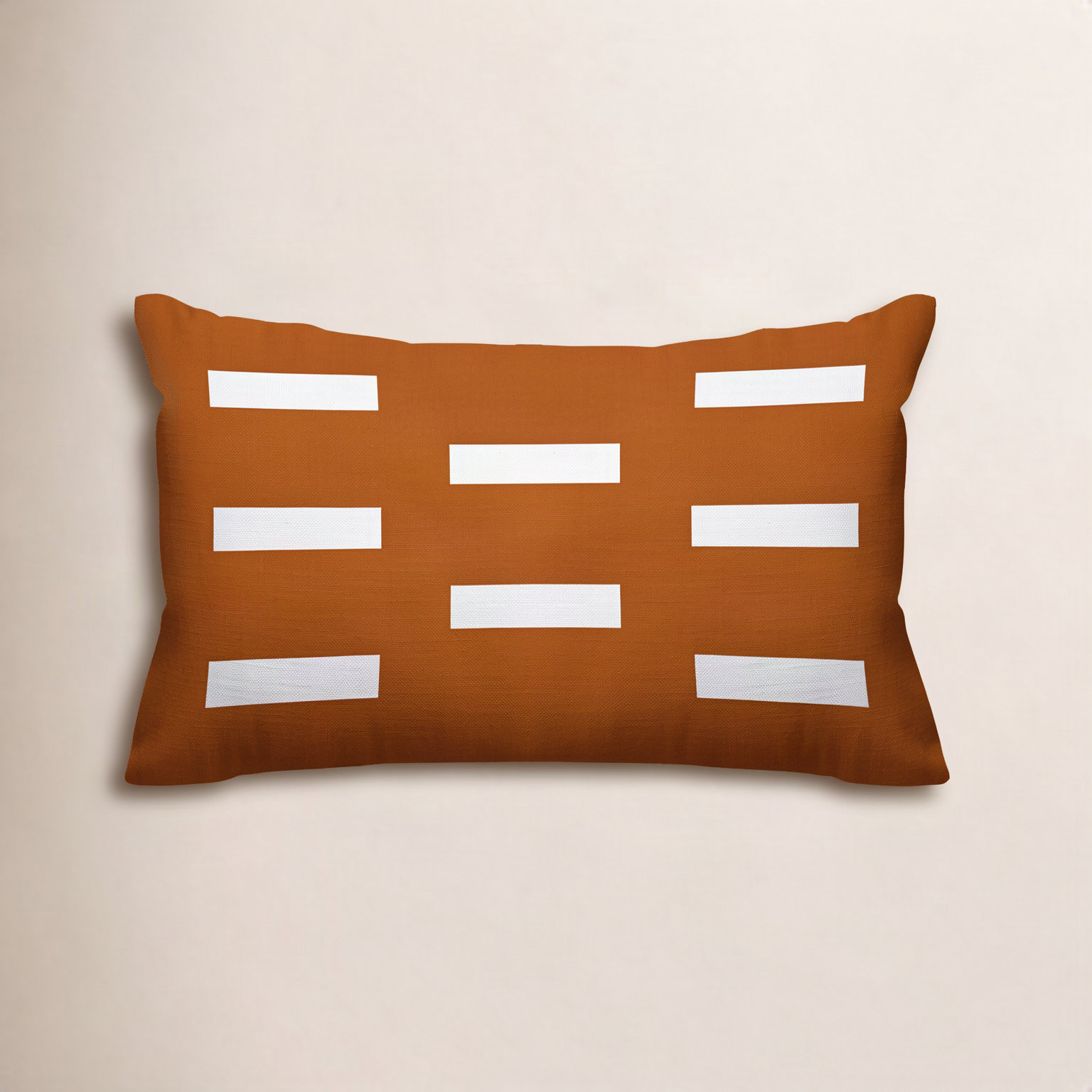 Luella Geometric Indoor/Outdoor Throw Pillow, Burnt Orange