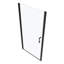 Porte de douche 1/4 po en verre trempé pivotant, noir mat, 34 po à 35 3/8 po de largeur, 72 po de hauteur, système de verre stable à grand réglage, noir