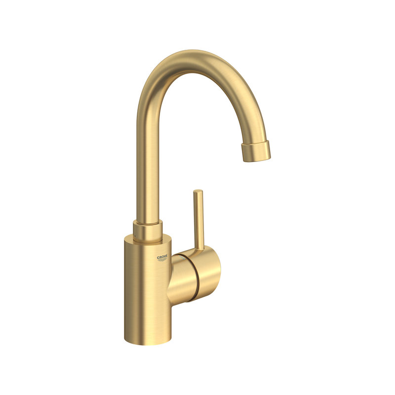 Single-Handle Bar Faucet 1.5 GPM, Grohe Brushed Cool Sunrise