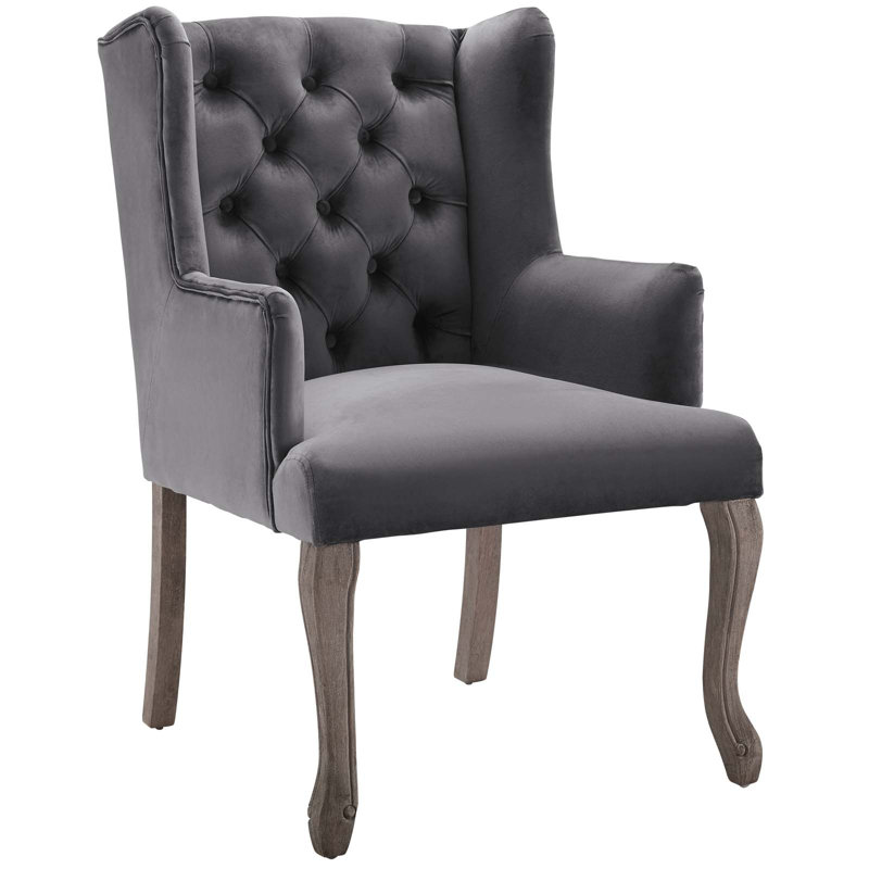 Realm 28.5'' Wide Tufted, Grey Velvet