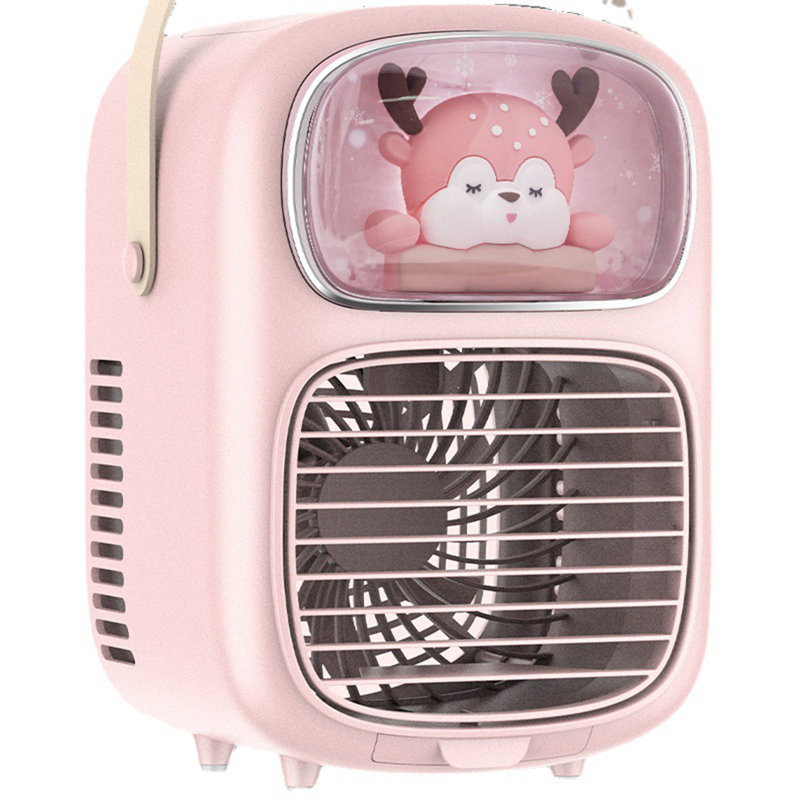 Ventilateur de jet d'eau de glace pour la maison avec ventilateur de glace d'eau, Pink