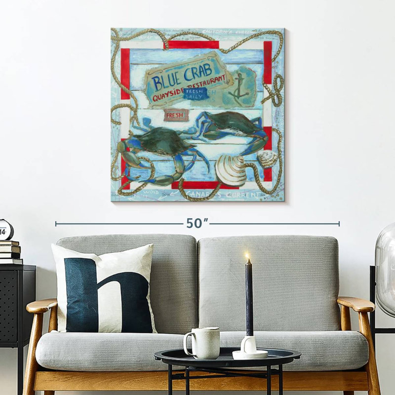 Quayside Blue Crab, 30" H x 30" W