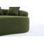 Canapé courbé moderne pour petits espaces avec design sans assemblage et revêtement en chenille