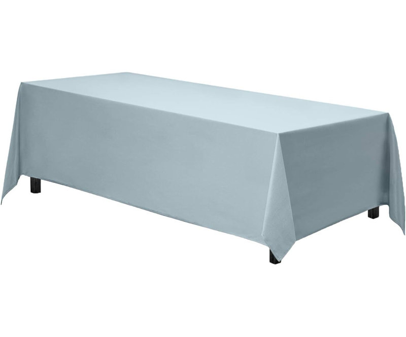 Ambee Dining Linens, 90" W x 156" L, Baby Blue