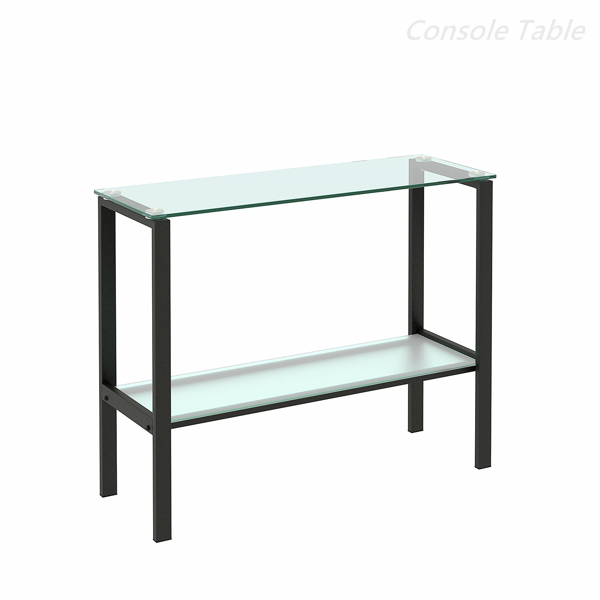 Ebern Designs Argiri 39.39'' Glass Top Console Table | Wayfair
