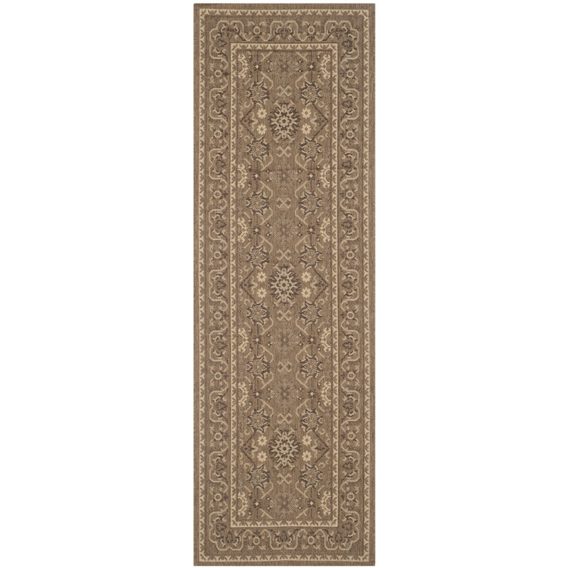 Tapis oriental d'intérieur / extérieur Cherene Performance, Tapis de couloir 2 pi 7 po x 8 pi 2 po