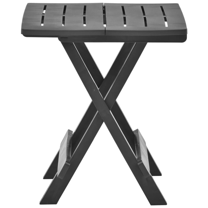 Halimah Rectangular Folding Outdoor Side Table , 45cm cm W 43cm cm D, Anthracite