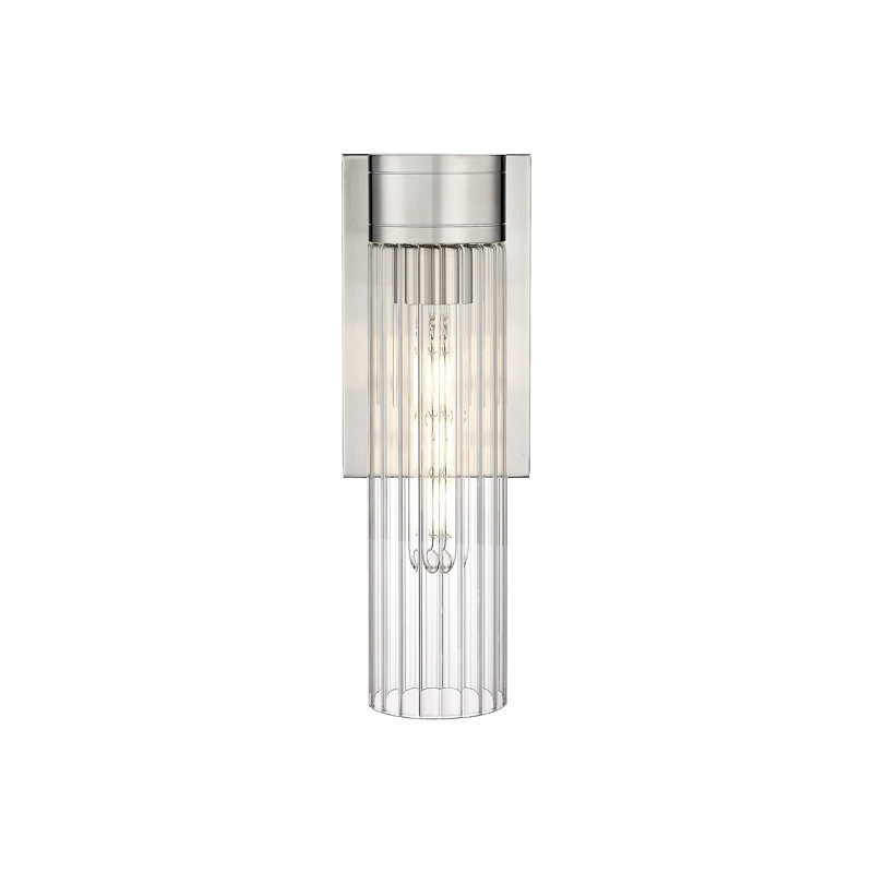 Applique murale 11 po Empire, Transparent, H 12,63 po x l 5,5 po x P 3,13 po, Nickel satiné