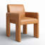 Leny Leather Arm Chair in Butterscotch/Camel