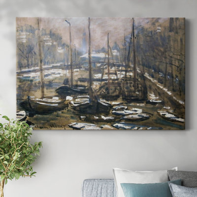 Canal of Amsterdam in Winter, 1874 - Toile tendue avec châssis