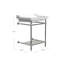 Gloss White Fireclay Rectangular Console Bathroom Sink with Overflow-49500061-119117377