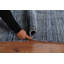 Tapis rayé bleu et gris Gabbeh