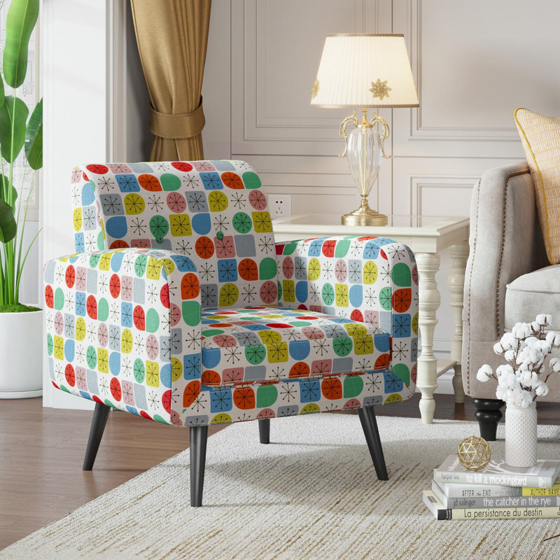 Fauteuil l 29,9 po Bronys, Pois colorés