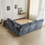 Canapé 119 po 4 places avec 2 repose-pieds - dossier réglable à 4 positions, 350 lb / siège, tissu chenille doux, 4 coussins décoratifs, assemblage facile-2056759782