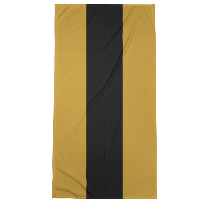 Beach Towel, Dark Gold/Black