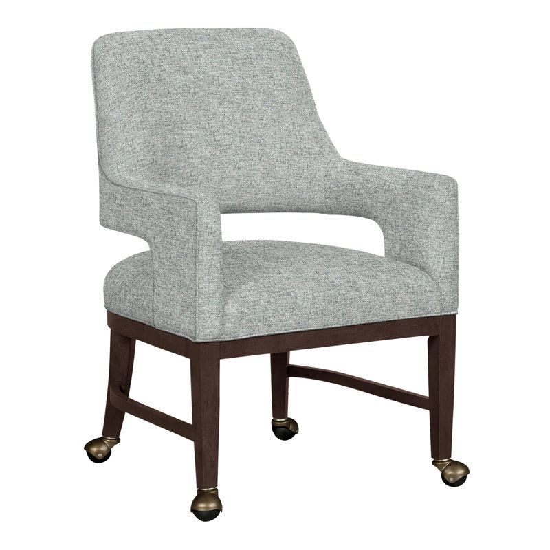 Chaise avec accoudoirs Josie Grande, Polyester platine 3160, Tabac