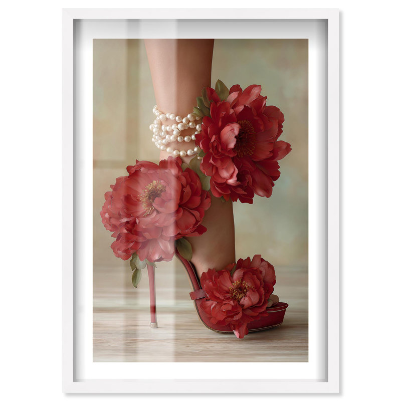 Décoration murale «Blooming Step Shadowbox» par Notoriart, cadre blanc, 21 x 31, H 31 po x l 21 po, Cadre blanc
