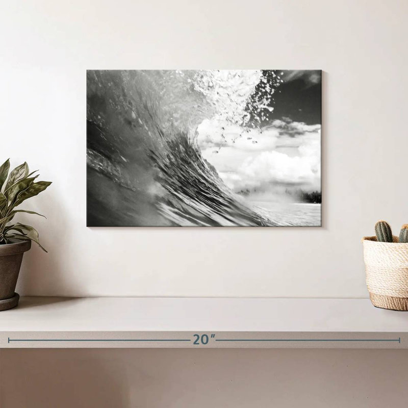 Gillard - Vague de mer monochrome, H 8 po x l 12 po