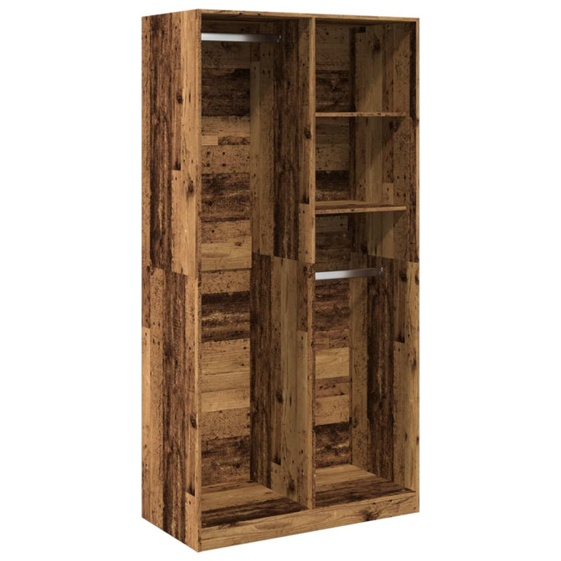 Ruri Manufactured Wood Wardrobe, 100 x 50 x 200 cm, Old Wood