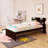 Wood Frame Twin Size Bed With Trundle,Bookcase-2057102598