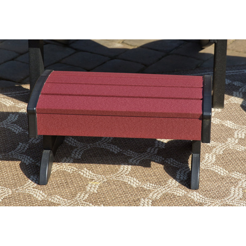 Aatikah Outdoor Adirondack Chair, Cherry Wood/Black