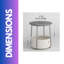 Andrzelika Bedside Lamp Table with Storage Basket