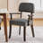 Modern Upholstered Solid Wood Dining Chair With Arms-518783358