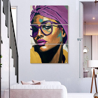 Leisha Girl In Purple Turban